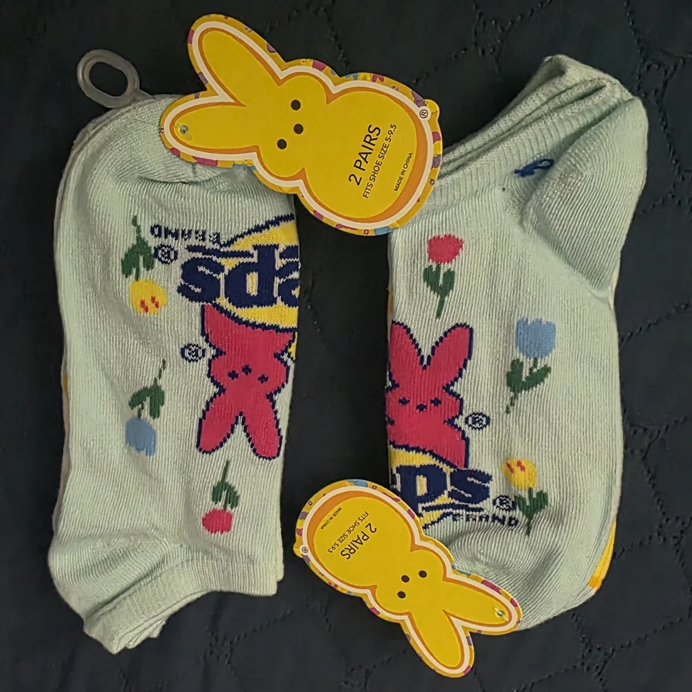 Peeps Bunny‎ No-Show Socks